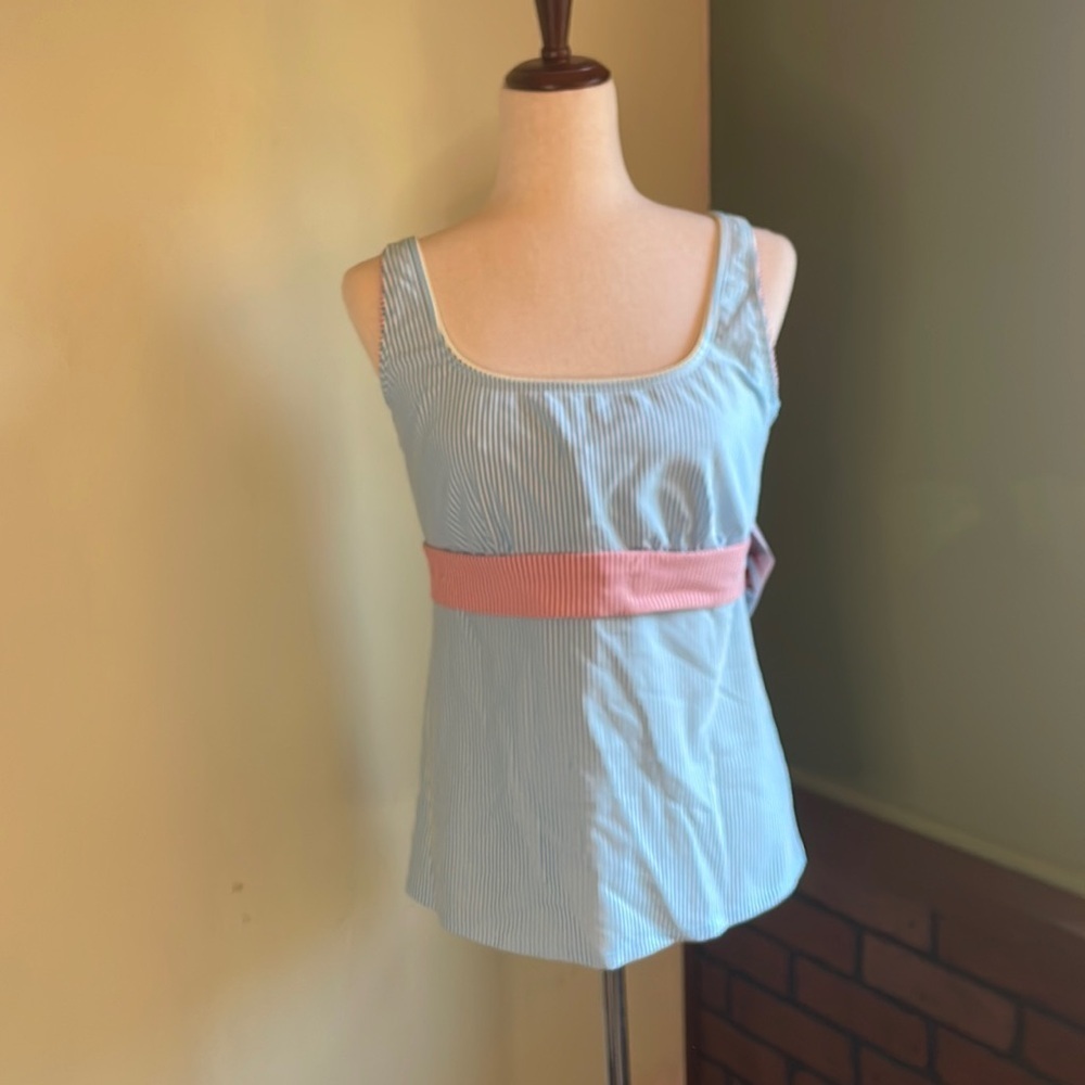 12 D Lands End Tankini Swim Top F03 6503